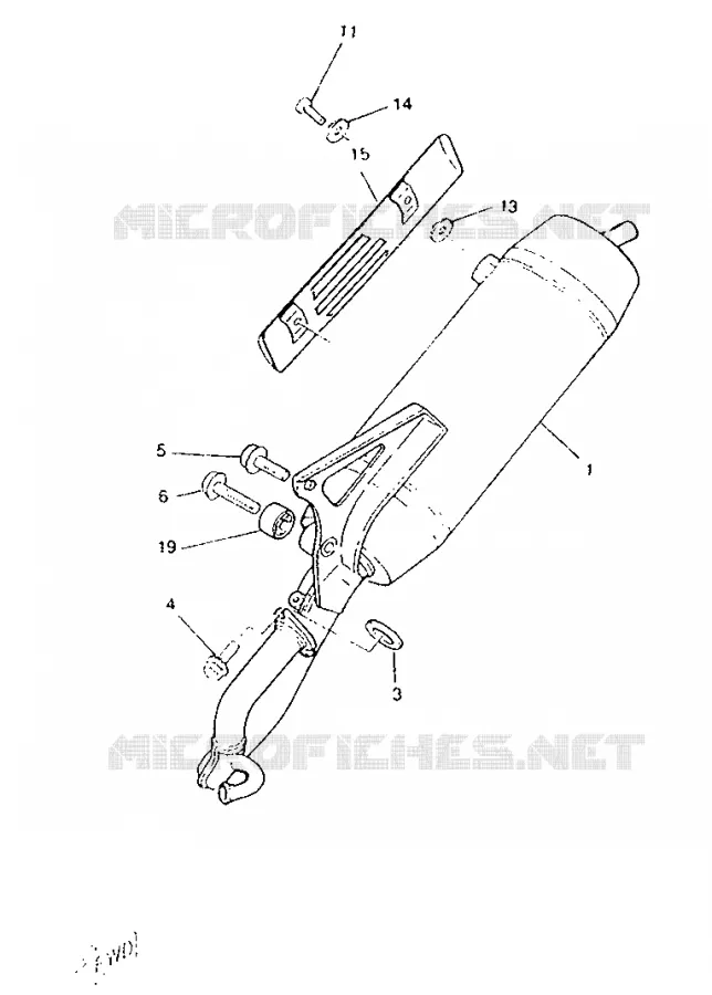 ECHAPPEMENT Yamaha SCOOTER 50 1996 BOOSTER  CW50