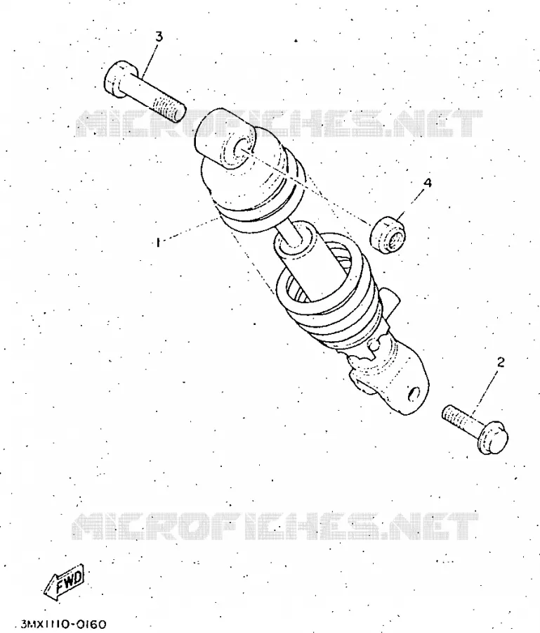 AMORTISSEUR ARRIERE Yamaha SCOOTER 50 1997 BOOSTER  CW50