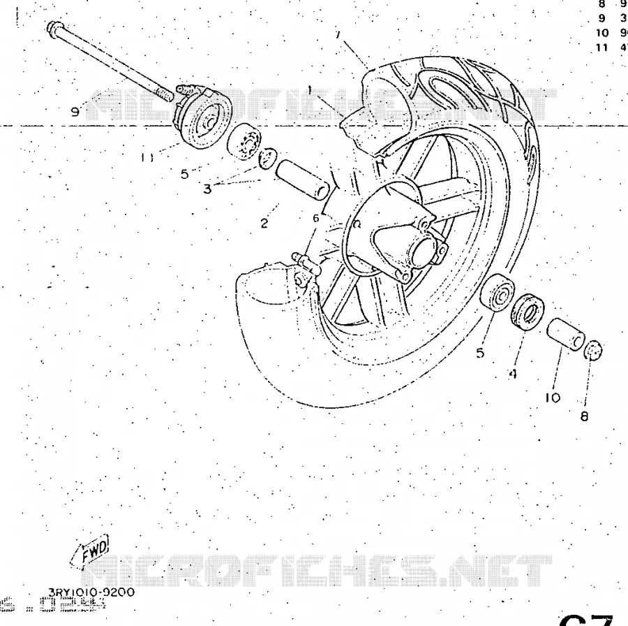 ROUE AVANT Yamaha SCOOTER 50 1997 BOOSTER  CW50