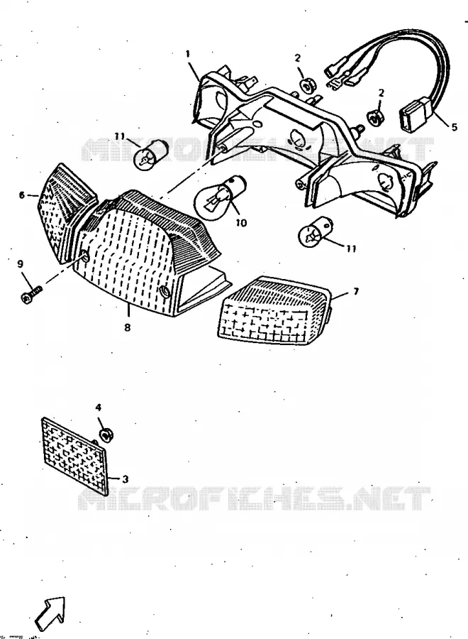 FEU ARRIERE Yamaha SCOOTER 50 1997 BOOSTER  CW50