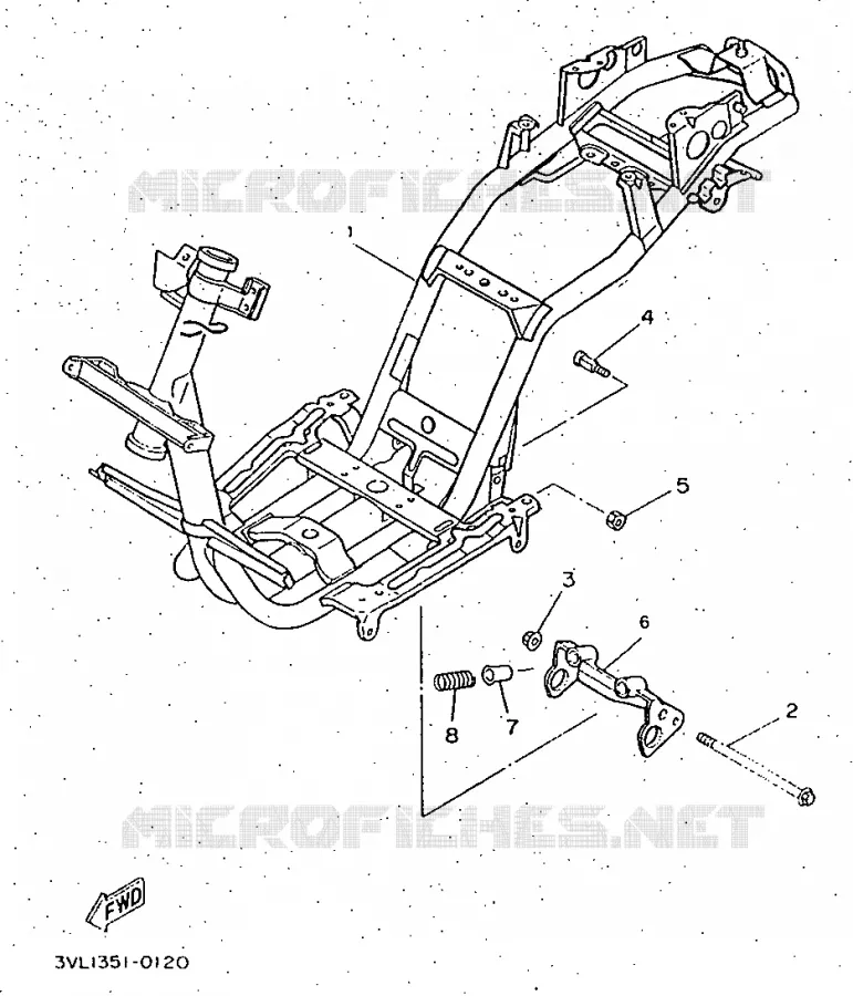 CADRE Yamaha SCOOTER 50 1997 BOOSTER  CW50