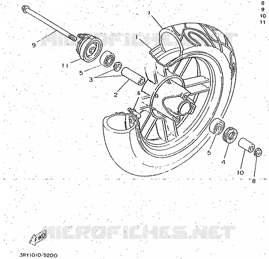 ROUE AVANT Yamaha SCOOTER 50 1997 BOOSTER  CW50