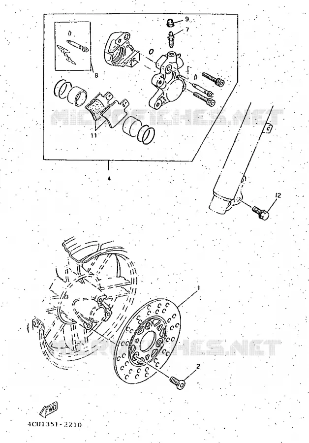 ETRIER DE FREIN AVANT Yamaha SCOOTER 50 1997 BOOSTER  CW50