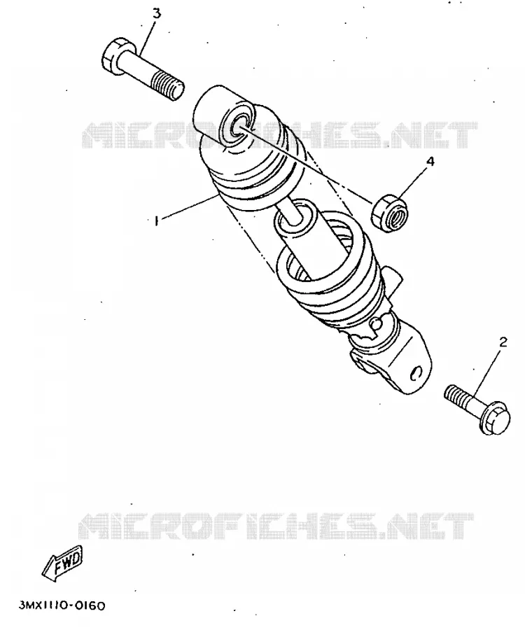 AMORTISSEUR ARRIERE Yamaha SCOOTER 50 1998 BOOSTER  CW50