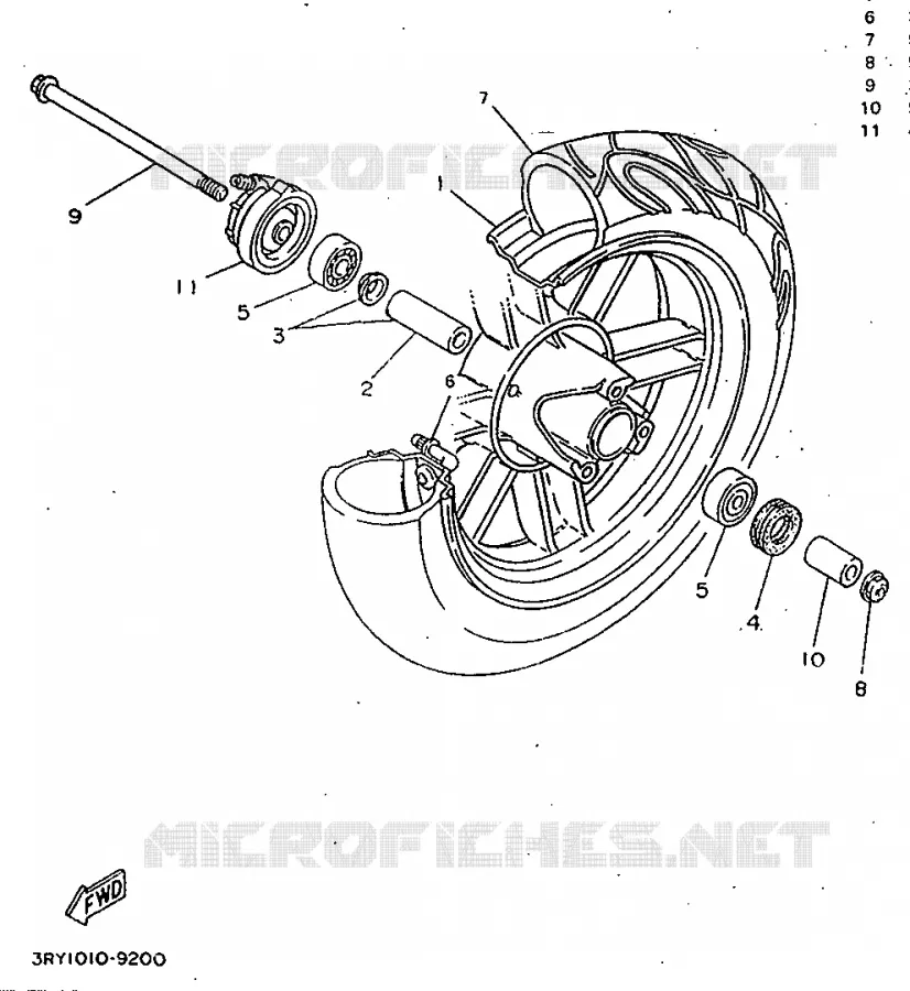 ROUE AVANT Yamaha SCOOTER 50 1998 BOOSTER  CW50