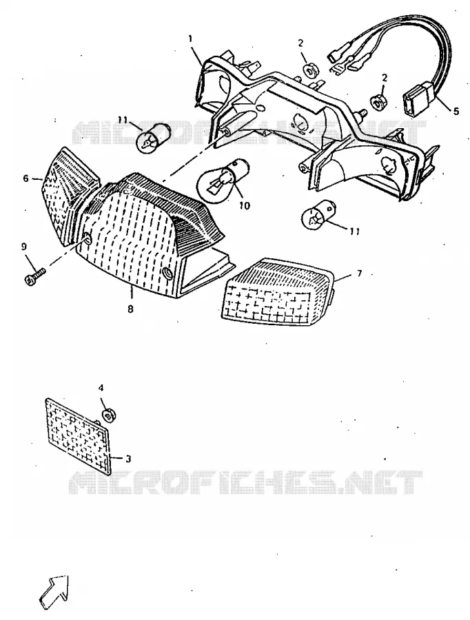 FEU ARRIERE Yamaha SCOOTER 50 1998 BOOSTER  CW50