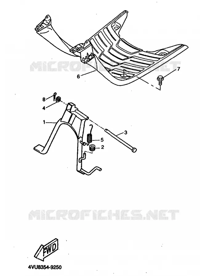 SUPPORT / REPOSE PIEDS Yamaha SCOOTER 50 1999 BW'S  CW50