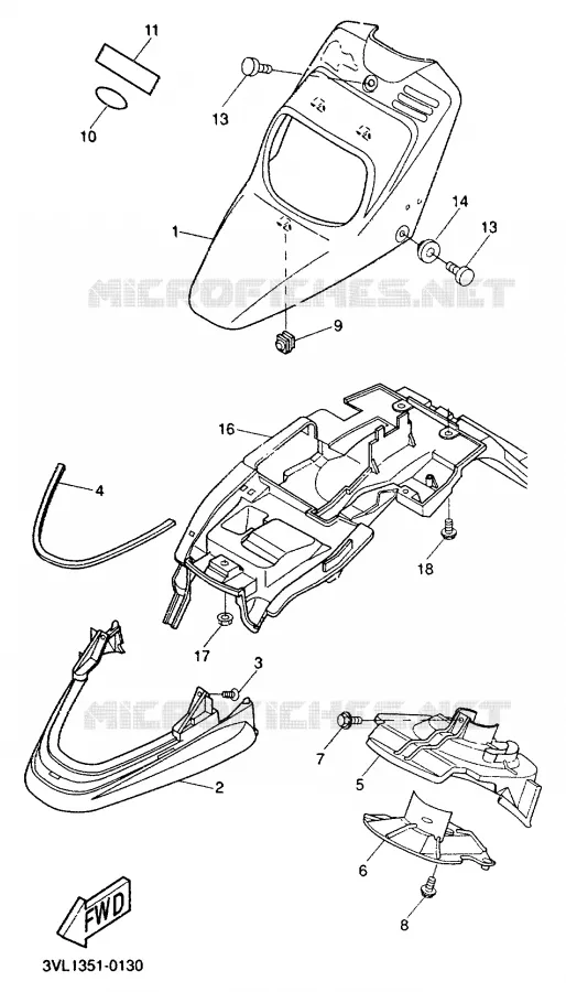 GARDE BOUE Yamaha SCOOTER 50 2000 BW'S  CW50