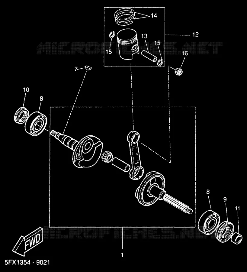 VILEBREQUIN / PISTON Yamaha SCOOTER 50 2000 BW'S  CW50