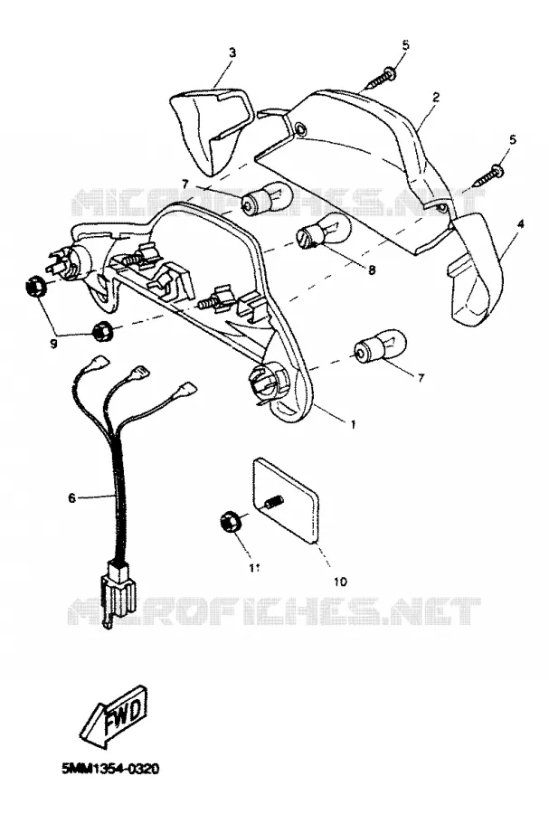 FEU ARRIERE Yamaha SCOOTER 50 2000 BW'S  CW50