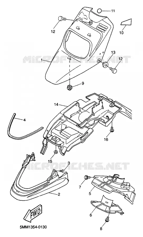 GARDE BOUE Yamaha SCOOTER 50 2000 BW'S  CW50