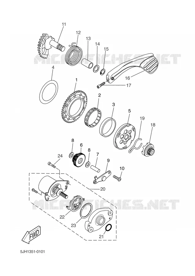 DEMARREUR Yamaha SCOOTER 50 2002 BOOSTER  CW50