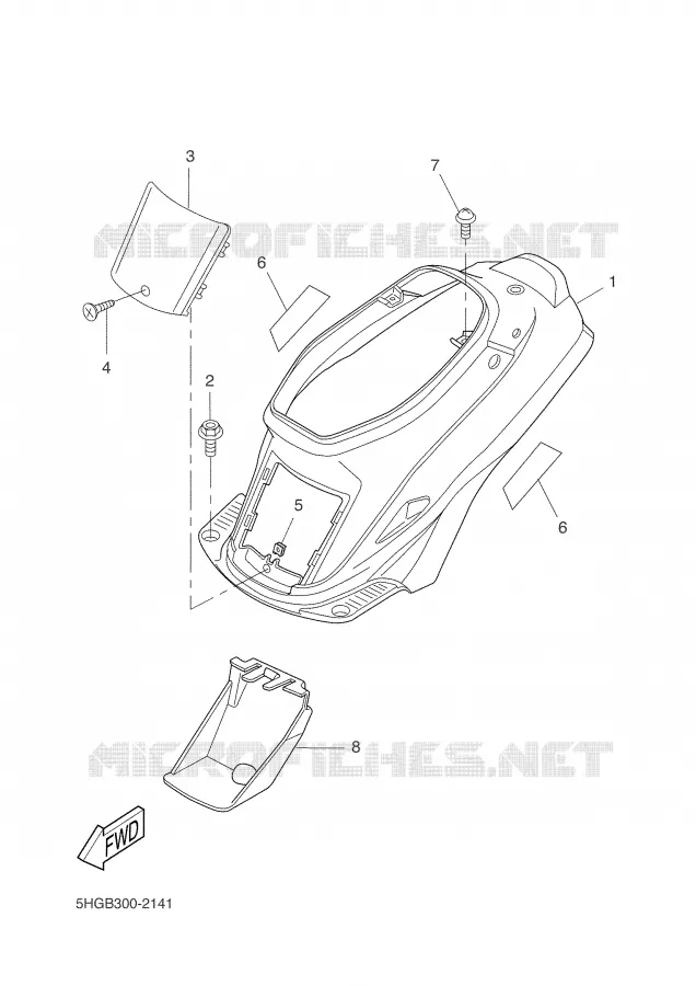 COUVERCLE LATERAL Yamaha SCOOTER 50 2002 BOOSTER  CW50