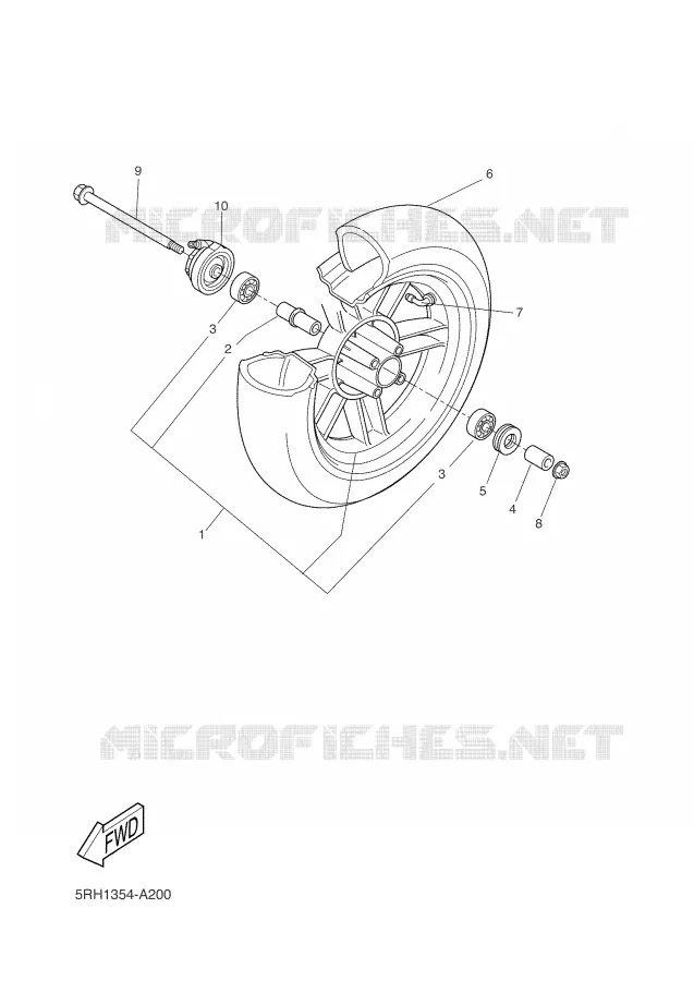 ROUE AVANT Yamaha SCOOTER 50 2002 BOOSTER  CW50