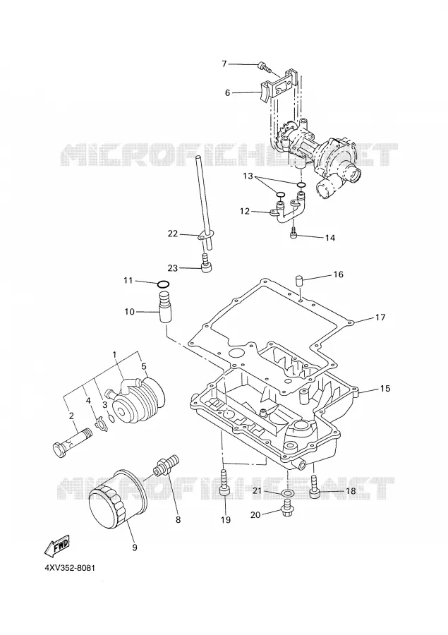 FILTRE A HUILE Yamaha MOTO 1000 2004 FAZER  FZS1000S FAZER