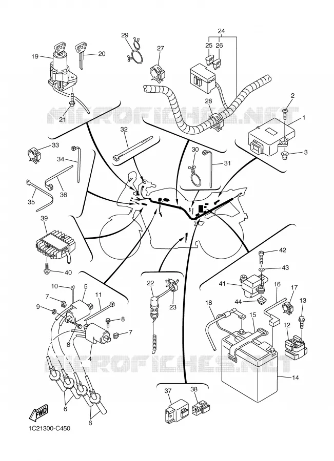 PARTIE ELECTRIQUE 1 Yamaha MOTO 1000 2004 FAZER  FZS1000S FAZER