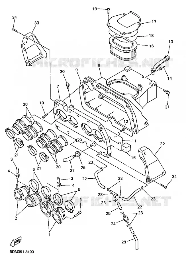 ADMISSION Yamaha MOTO 600 1998 FAZER  FZS600