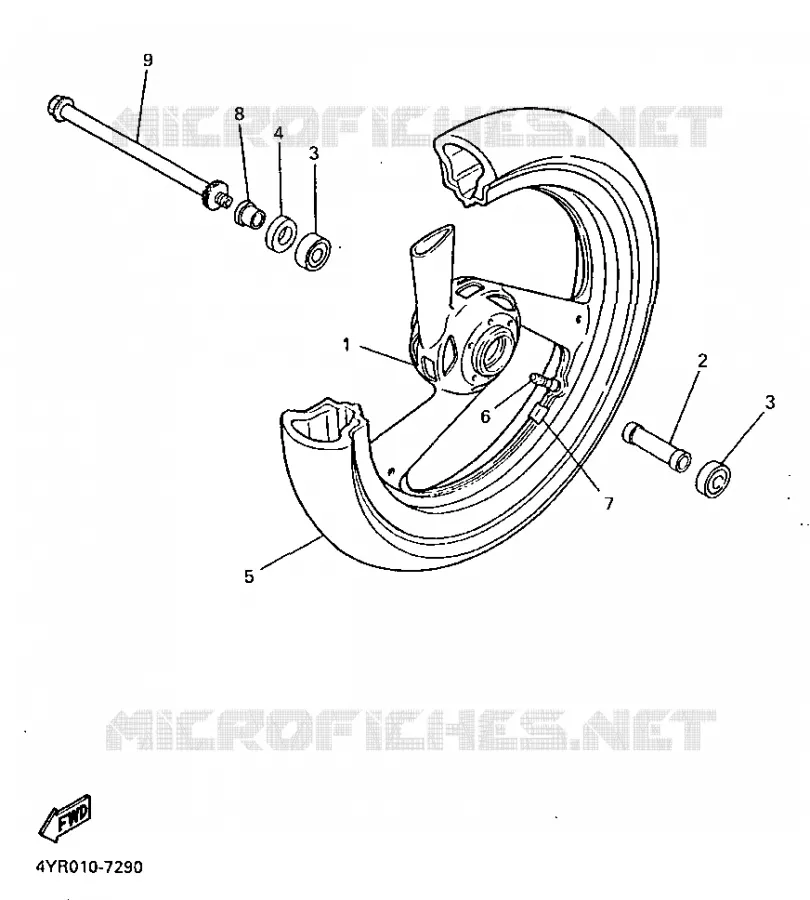 ROUE AVANT Yamaha MOTO 600 1998 FAZER  FZS600