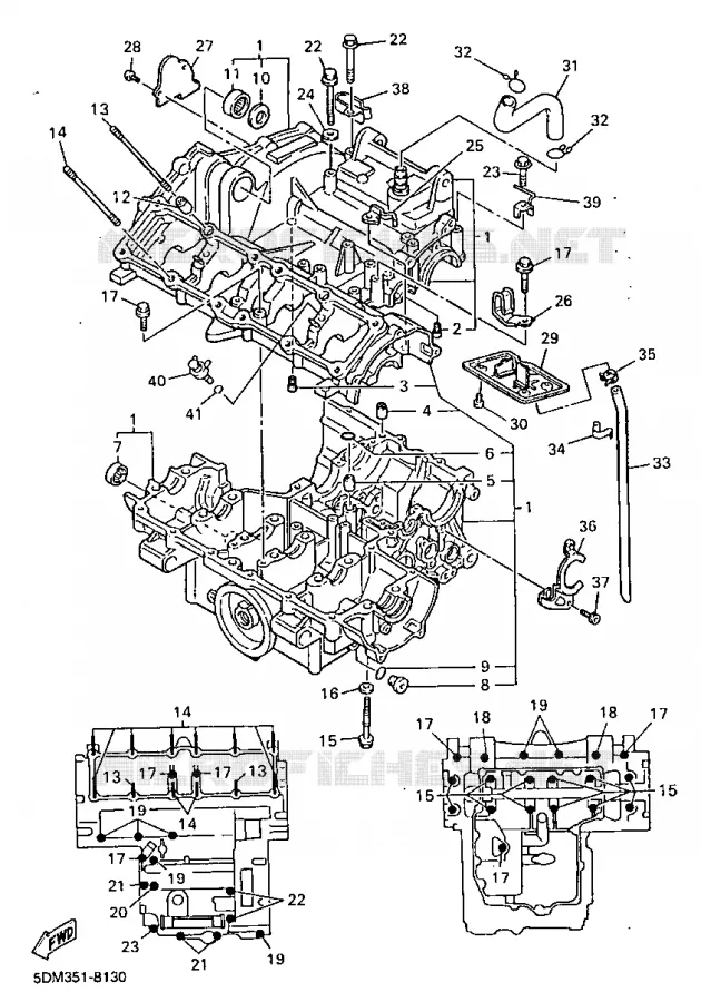 CARTER MOTEUR Yamaha MOTO 600 1998 FAZER  FZS600