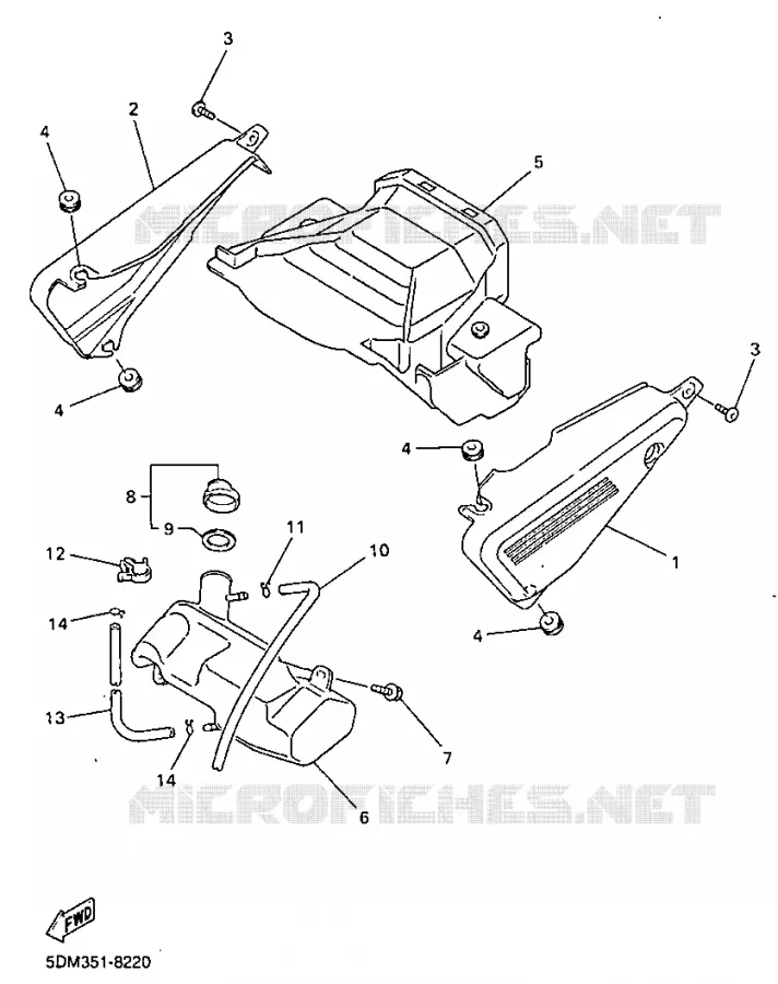 COUVERCLE LATERAL Yamaha MOTO 600 1998 FAZER  FZS600