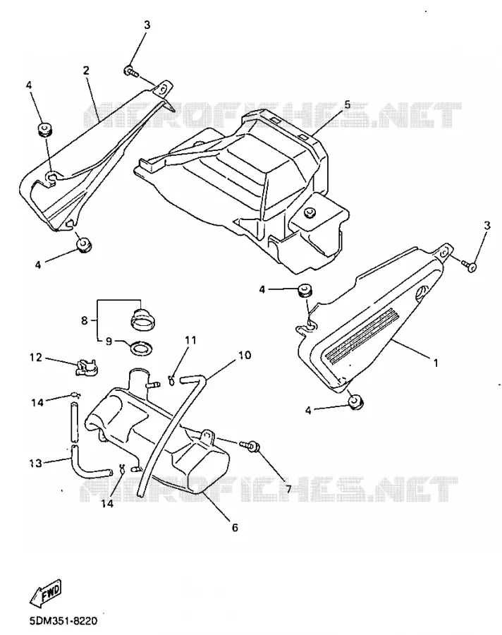 COUVERCLE LATERAL Yamaha MOTO 600 1998 FAZER  FZS600