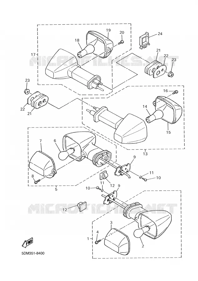 CLIGNOTANT Yamaha MOTO 600 2000 FAZER  FZS600