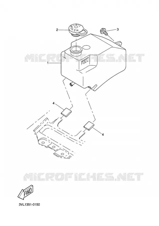 RESERVOIR D'HUILE Yamaha SCOOTER 50 2003 BOOSTER  CW50