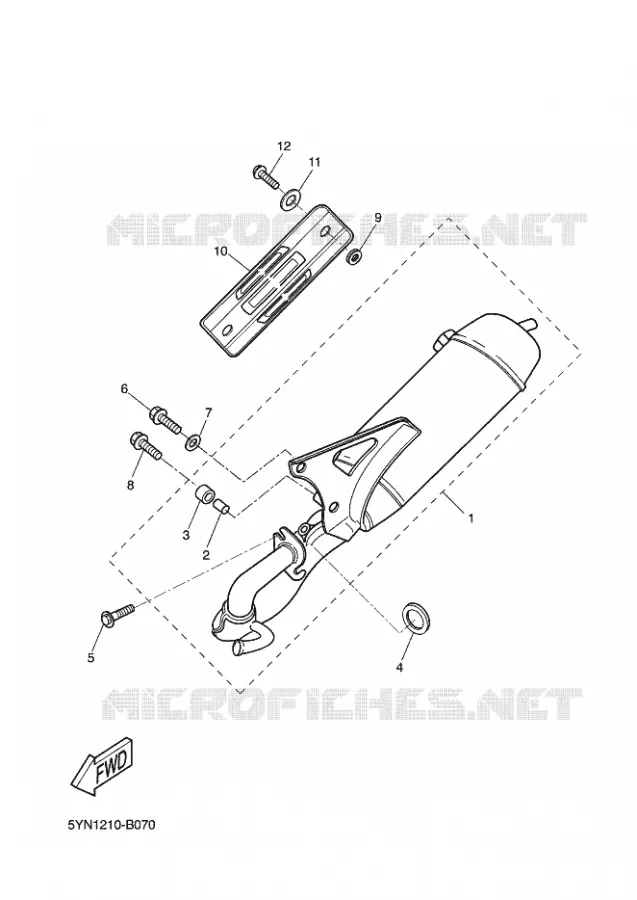 ECHAPPEMENT Yamaha SCOOTER 50 2003 BOOSTER  CW50