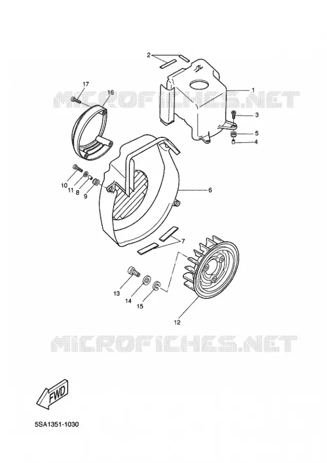 TURBINE / CARTERS DE REFROIDISSEMENT Yamaha SCOOTER 50 2003 ROCKET  CW50RSP POWER ROCKET
