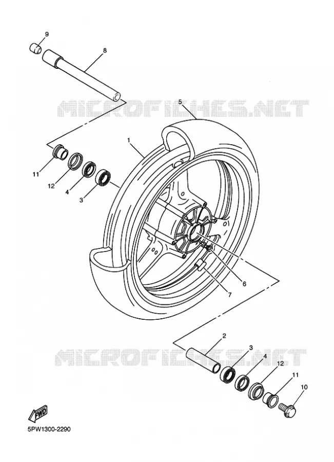 ROUE AVANT Yamaha MOTO 1000 2003 R1  YZF-R1
