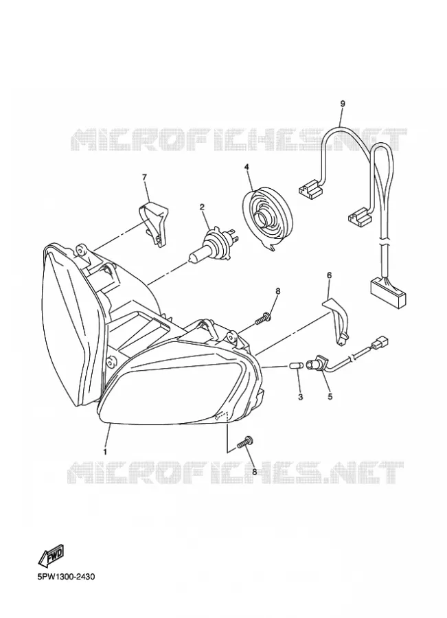 PHARE  Yamaha MOTO 1000 2003 R1  YZF-R1 YZF-R1R R1