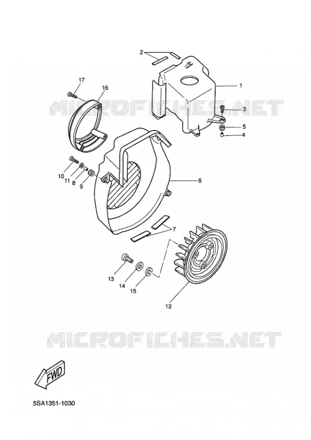 TURBINE / CARTERS DE REFROIDISSEMENT Yamaha SCOOTER 50 2003 ROCKET  CW50RSP POWER ROCKET