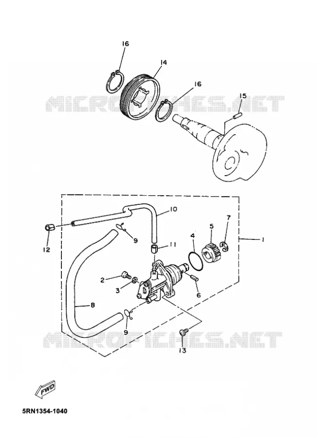 POMPE A HUILE Yamaha SCOOTER 50 2003 OVETTO  YN50 OVETTO