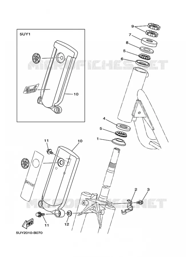DIRECTION Yamaha SCOOTER 50 2002 PASSOL  EA06 PASSOL