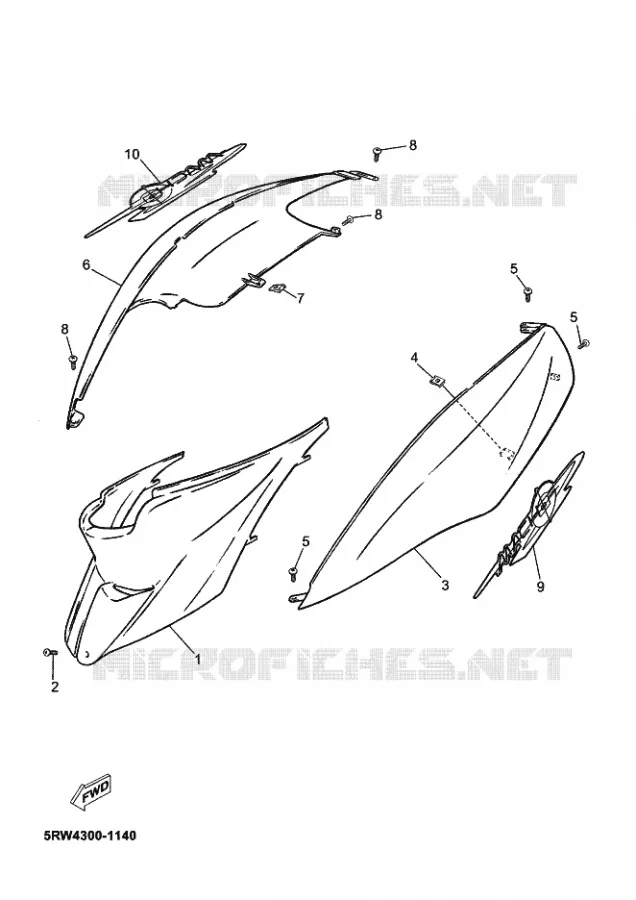 COUVERCLE LATERAL Yamaha SCOOTER 50 2002 MACH  CS50Z MACH G LIQUIDE