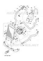 RADIATEUR / DURITES pour Yamaha MAXSTER 2002