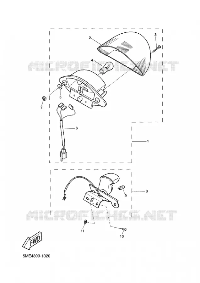 FEU ARRIERE Yamaha SCOOTER 100 2002 NITRO  YQ100