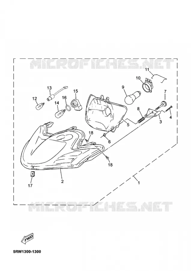 PHARE  Yamaha SCOOTER 50 2002 MACH  CS50Z MACH G LIQUIDE