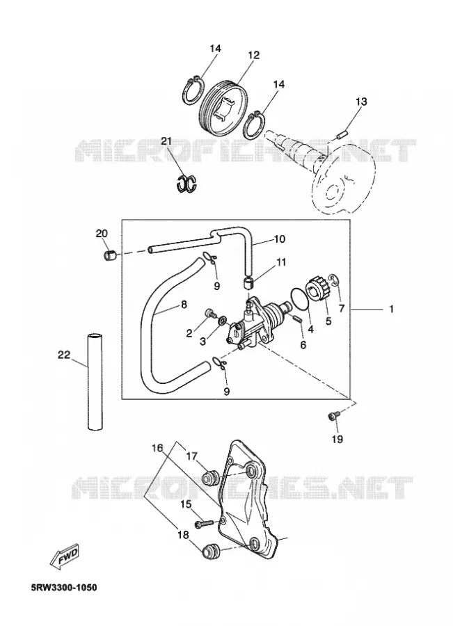 POMPE A HUILE Yamaha SCOOTER 50 2002 MACH  CS50Z MACH G LIQUIDE