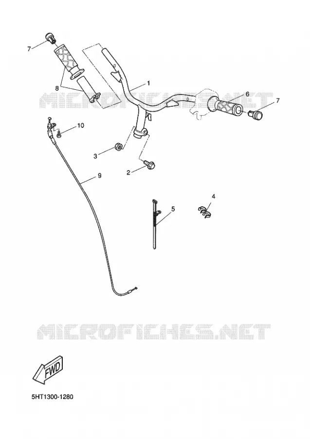 GUIDON ET CABLES Yamaha SCOOTER 125 2002 THUNDER  XQ125 THUNDER