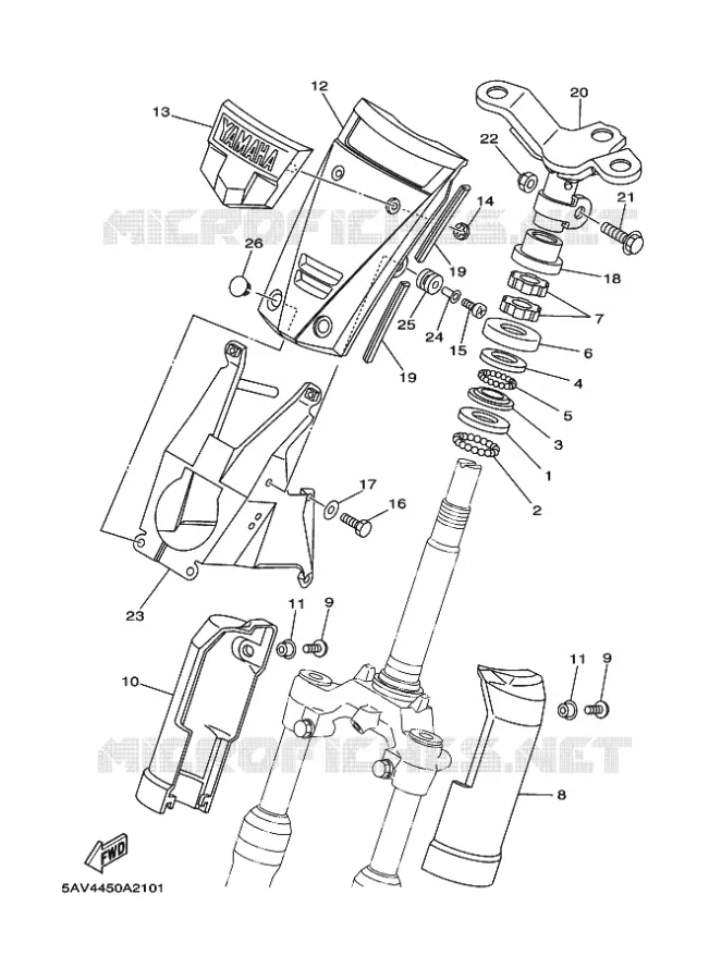 DIRECTION Yamaha SCOOTER 105 2002 CRYPTON  T105E CRYPTON