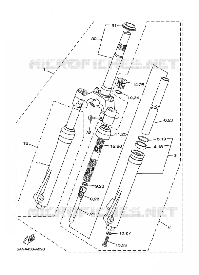 FOURCHE Yamaha SCOOTER 105 2002 CRYPTON  T105E CRYPTON