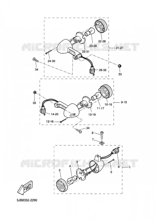 CLIGNOTANT Yamaha SCOOTER 50 2002 FLIPPER  YH50 FLIPPER