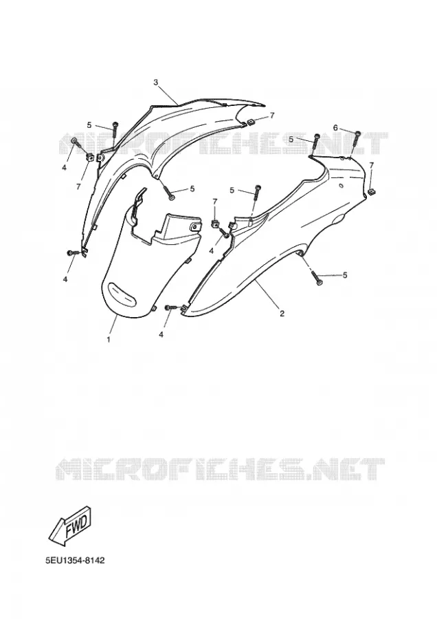 COUVERCLE LATERAL Yamaha SCOOTER 50 2002 FLIPPER  YH50 FLIPPER