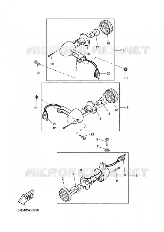CLIGNOTANT Yamaha SCOOTER 50 2001 FLIPPER  YH50 FLIPPER