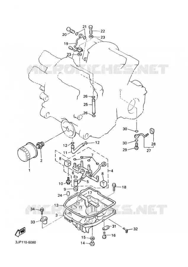 FILTRE A HUILE Yamaha MOTO 1200 2000 VMAX  VMX12 VMX12M VMAX