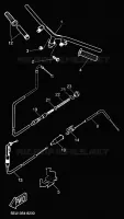 GUIDON ET CABLES pour Yamaha WHY 2000