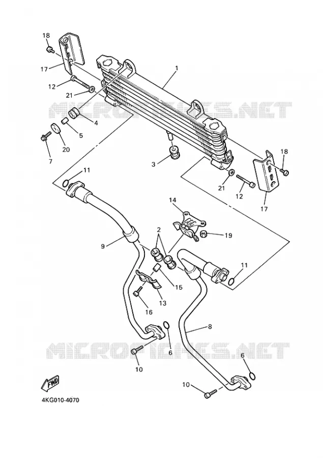RADIATEUR D'HUILE / ECHANGEUR Yamaha MOTO 1300 2000 XJR  XJR1300SP