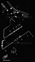 GUIDON ET CABLES pour Yamaha WHY 2000