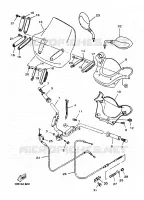 GUIDON ET CABLES pour Yamaha SKYLINER 2000